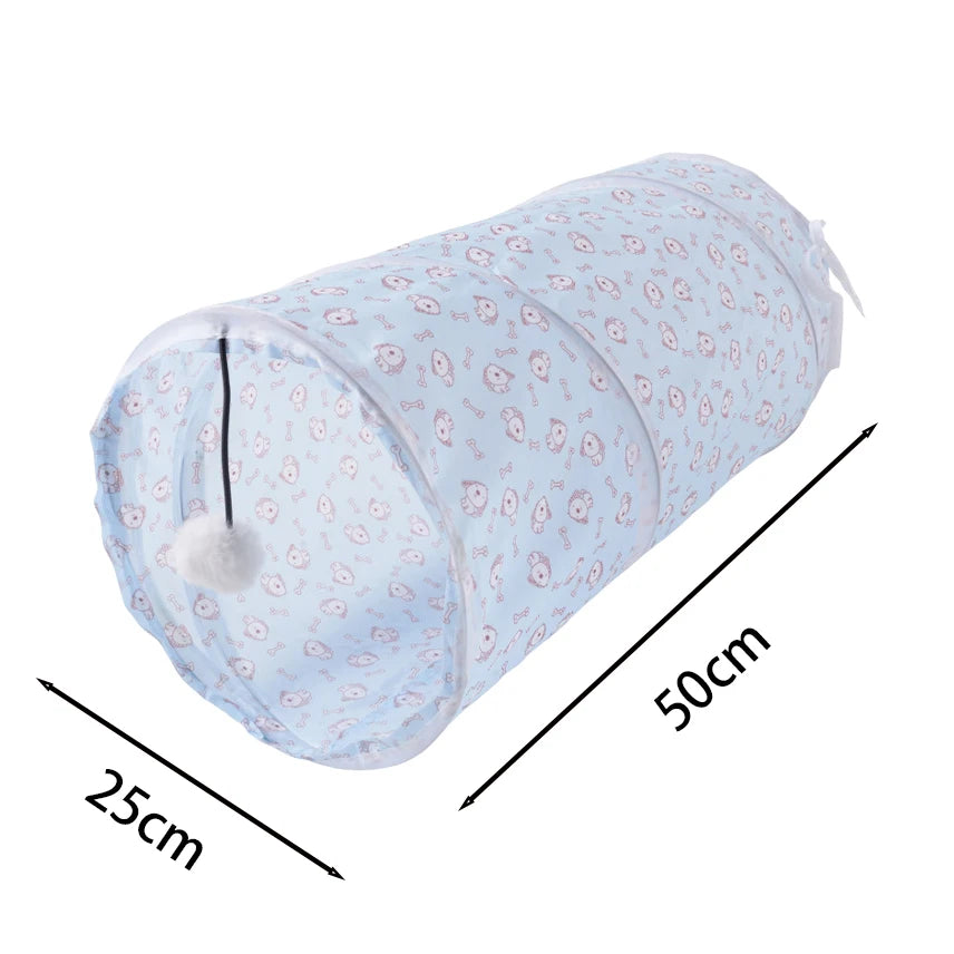 Sonajero para Gatos y Túnel de Papel Arrugado, Juguetes para Gatos Pequeños, Túnel Plegable de Poliester y Algodón, Tienda y Juguetes para Gatos, 21 Piezas