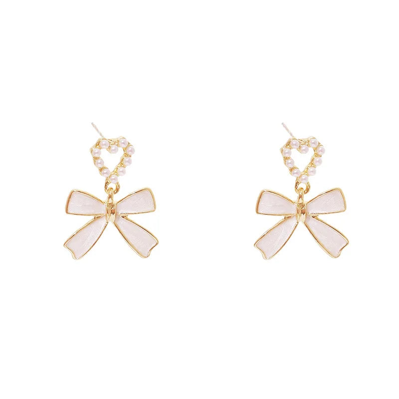Pendientes de lazo para mujer, diseño de Internet, versátil, Vintage, joyería de moda, fiesta, regalos de boda