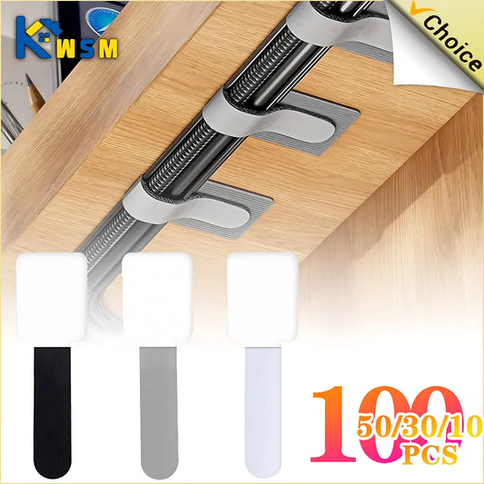 Cintas de Velcro Reutilizables Organizador de Cables Autoadhesivas Ajustables para Gestión de Escritorio