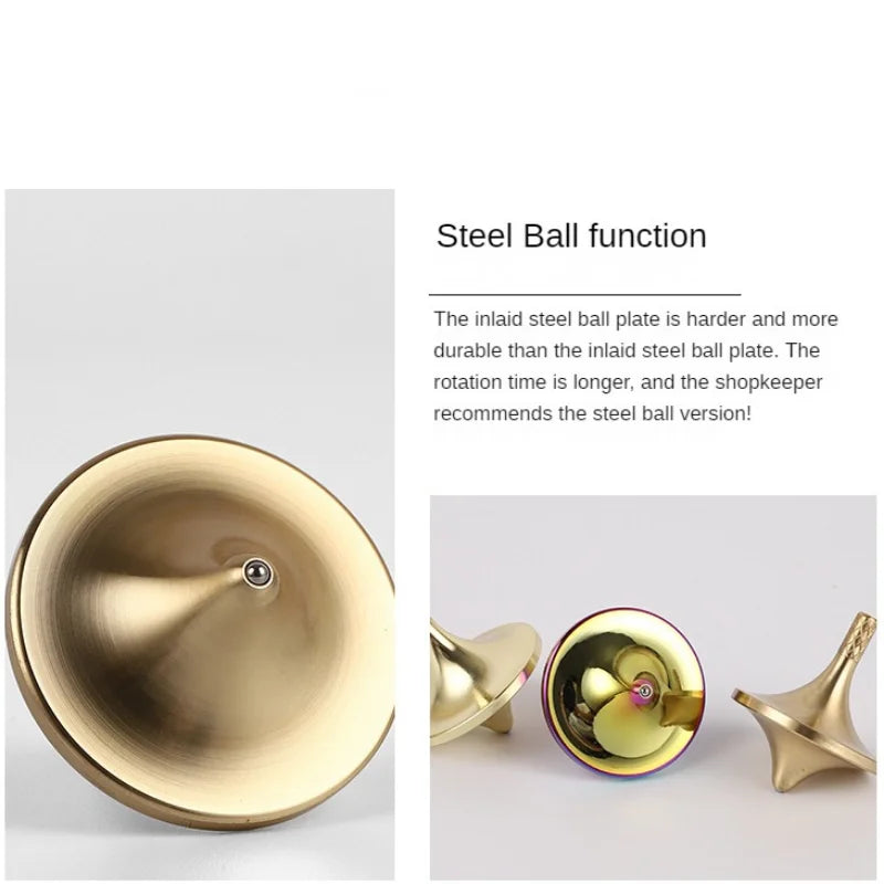 Giroscopio Inception Space Metal Brass Spinning Top Fidget Toys, giroscopio creativo de escritorio, Mini Spinner de mano pequeño para niños y adultos