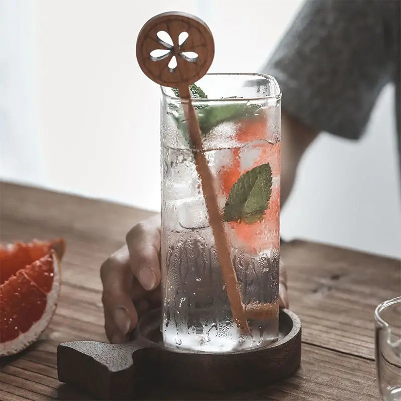 Copa Creativa Cuadrada de Vidrio Transparente | Vaso Grande para Bebidas Frías, Café Helado, Té con Leche y Vino Tinto | Copa de Café de Gran Capacidad