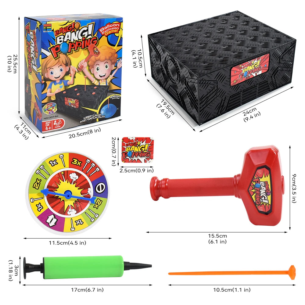 Juguete de mesa multijugador, juego de globos de explosión para golpear la caja, aventura, fiesta, Reunión, ocio, entretenimiento