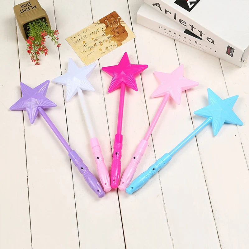 Varita de Estrella de Cinco Puntas con Luces LED - Juguete Luminoso para Niños en Fiestas de Navidad y Halloween