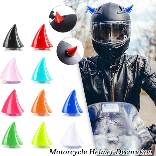 Casco de Motocicleta con Cuernos de Diablo, Decoración de Goma con Ventosa, Accesorio Creativo para Casco de Bicicleta, H9T7