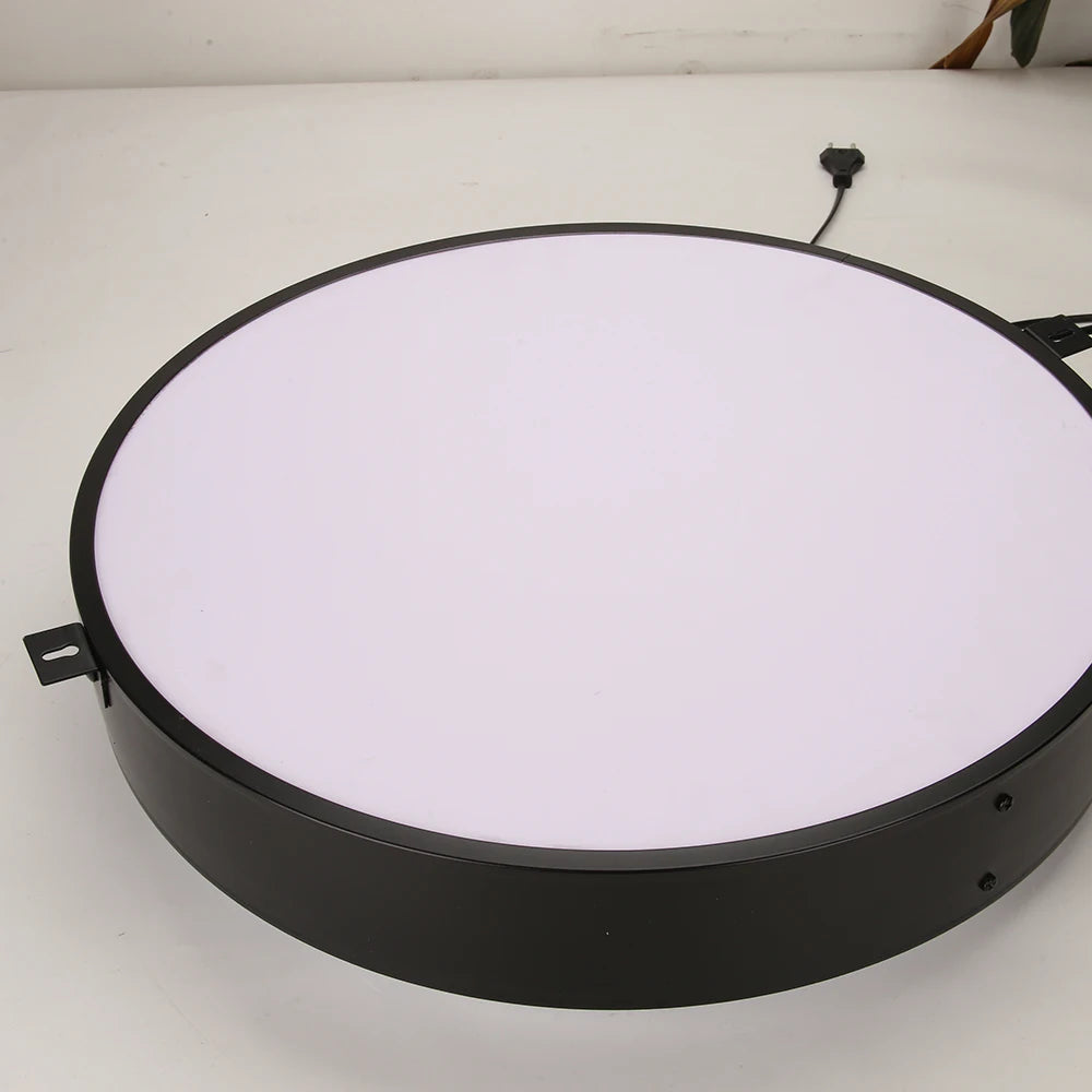 Caja de Luz LED 50 cm, Señalización de Negocios Personalizada, Lámpara Publicitaria Exterior de Doble Cara, Señal de Tienda para Publicidad