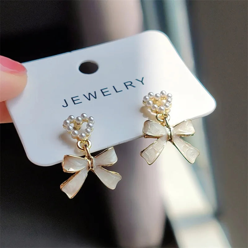 Pendientes de lazo para mujer, diseño de Internet, versátil, Vintage, joyería de moda, fiesta, regalos de boda