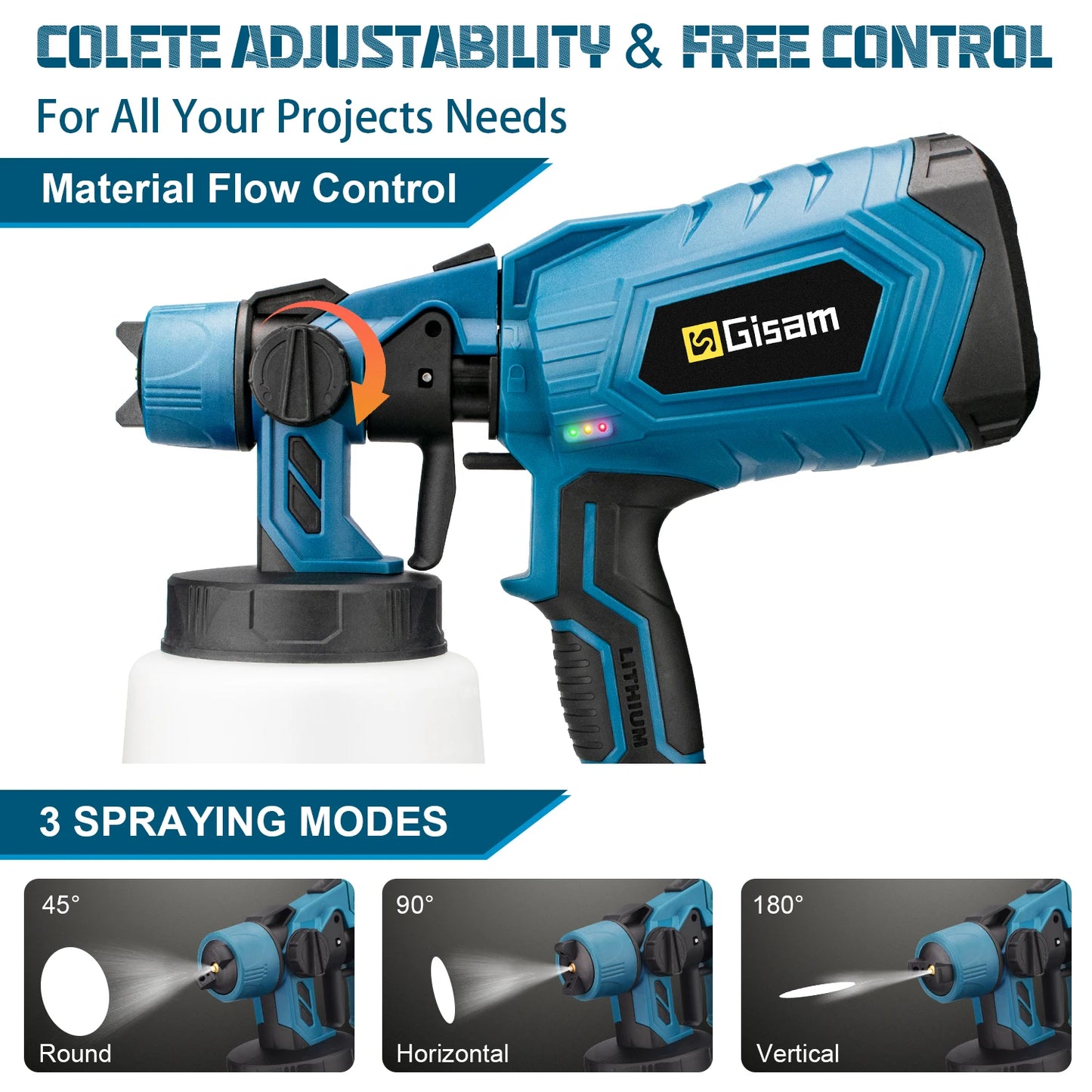 Pistola de Pintura Eléctrica Inalámbrica de 1000ml de Alta Potencia HVLP: Ideal para Automóviles, Muebles, Acero y Más con Airbrush para Batería Makita 18V