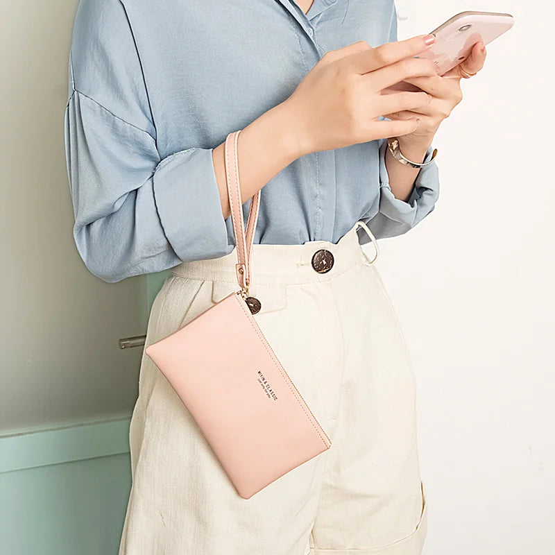 MIYIN Women's Purse long ultra-thin credit card bag minimalist zero purse thin large capacity zipper hold bag handbag purse girl
