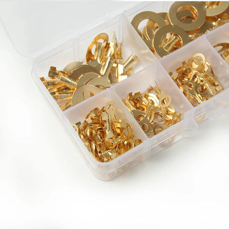 150pcs/set Conector Redondo DJ431 Terminal O-Type de Cobre Presionado, Lugs y Terminales Eléctricos