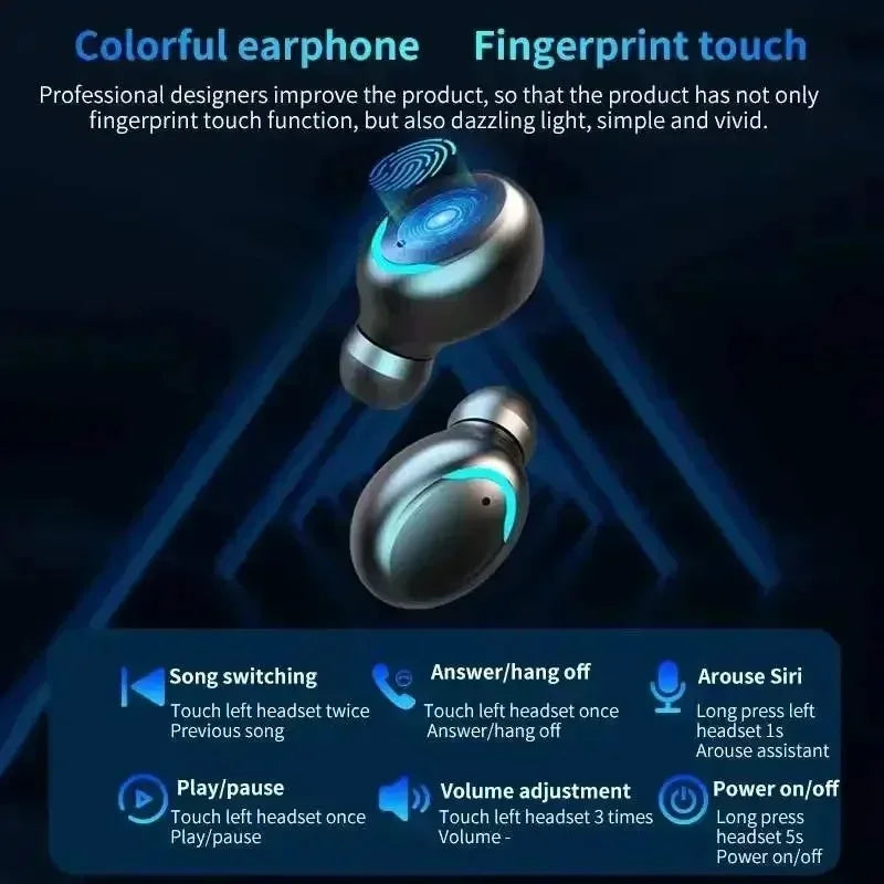 Auriculares TWS F9-5 Bluetooth 5.3 Inalámbricos con Micrófono, Estéreo HiFi, Deportivos, Resistentes al Agua y Ayudas Auditivas