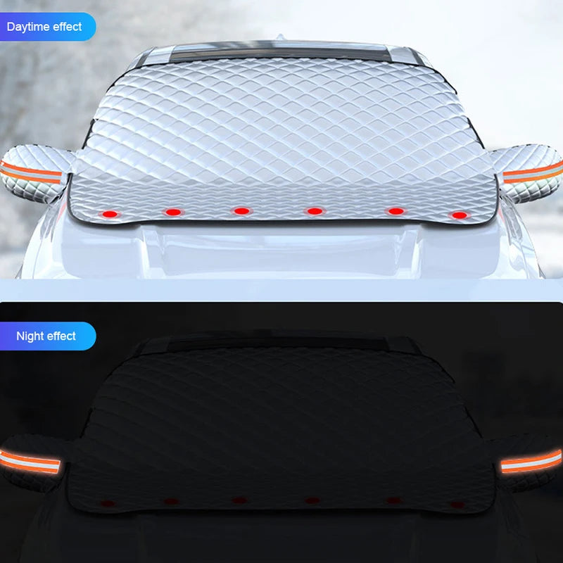 Cubierta Solar para Parabrisas de Auto SEAMETAL - Protector UV y Nieve Magnético para Ventana Frontal (Cubierta de Nieve Engrosada)