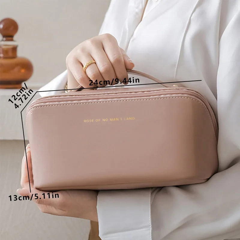 Organizador de Maquillaje de Lujo para Mujeres - Elegante Estuche Cosmético con Cierre de Cremallera para Viaje y Uso Diario