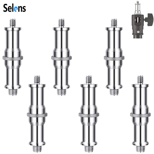 Selens 3 Pcs Standard 3/8 to 1/4 Adapter Thread Screw  For Light Stand Tripod Photo Studio Kits Mount Ball Head Flash Lighting