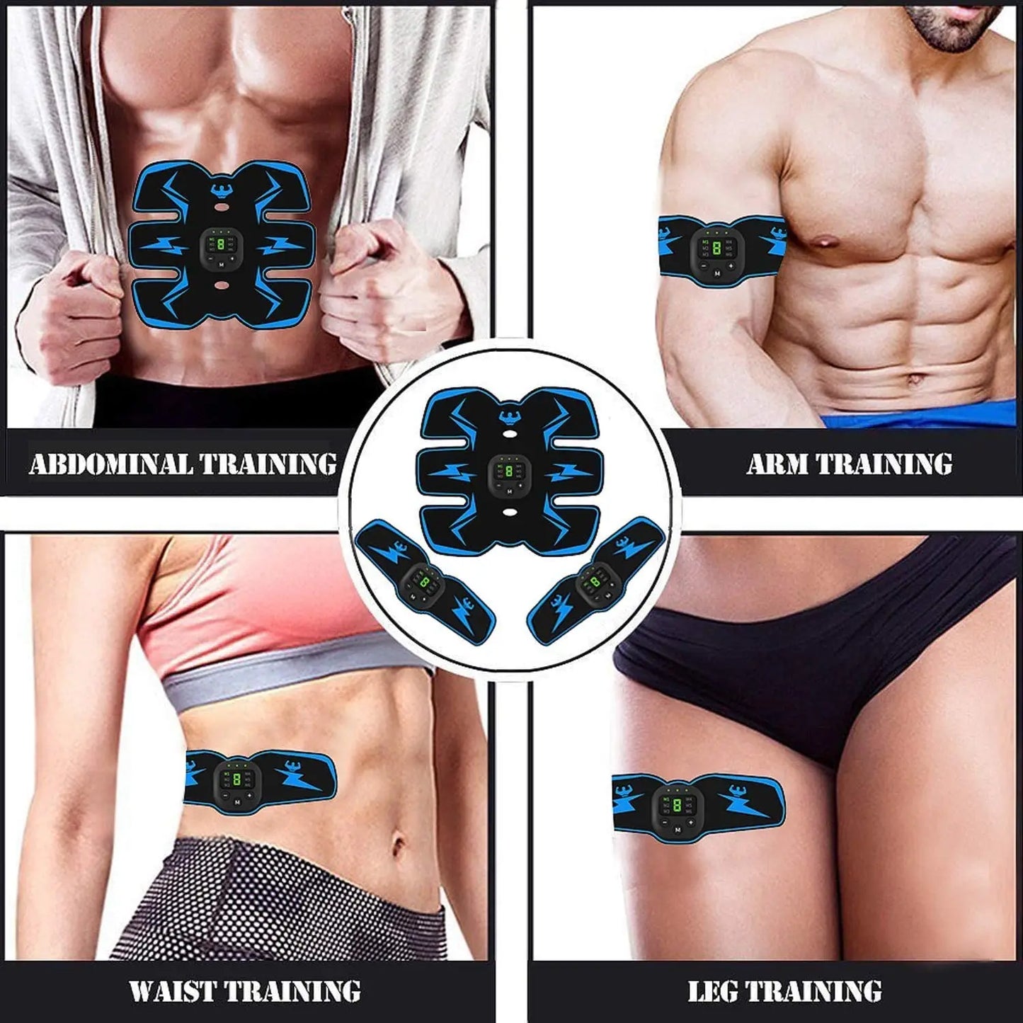 Entrenador de Abdominales Inteligente con Estimulador Muscular Inalámbrico EMS - Adelgaza y Tonifica tu Cuerpo