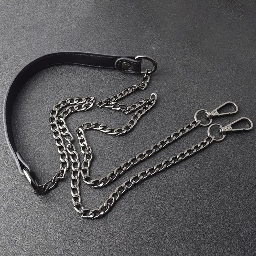 Cadena de Metal para Bolsa de 120 cm con Correa de PU - Reemplazo para Manijas de Bolsos y Accesorios DIY