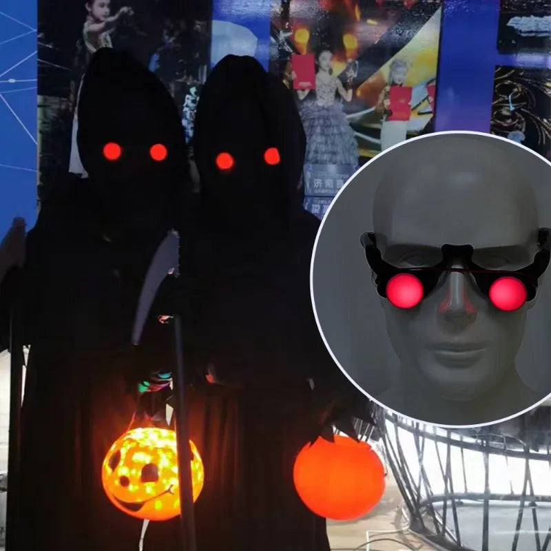 Gafas de Halloween con Ojos Rojos Brillantes - Accesorio de Cosplay Escalofriante