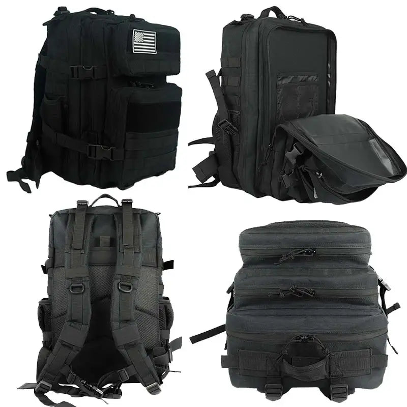 Mochila Táctica de 25L y 45L para Camping, Senderismo y Actividades al Aire Libre - 900D con Sistema Molle