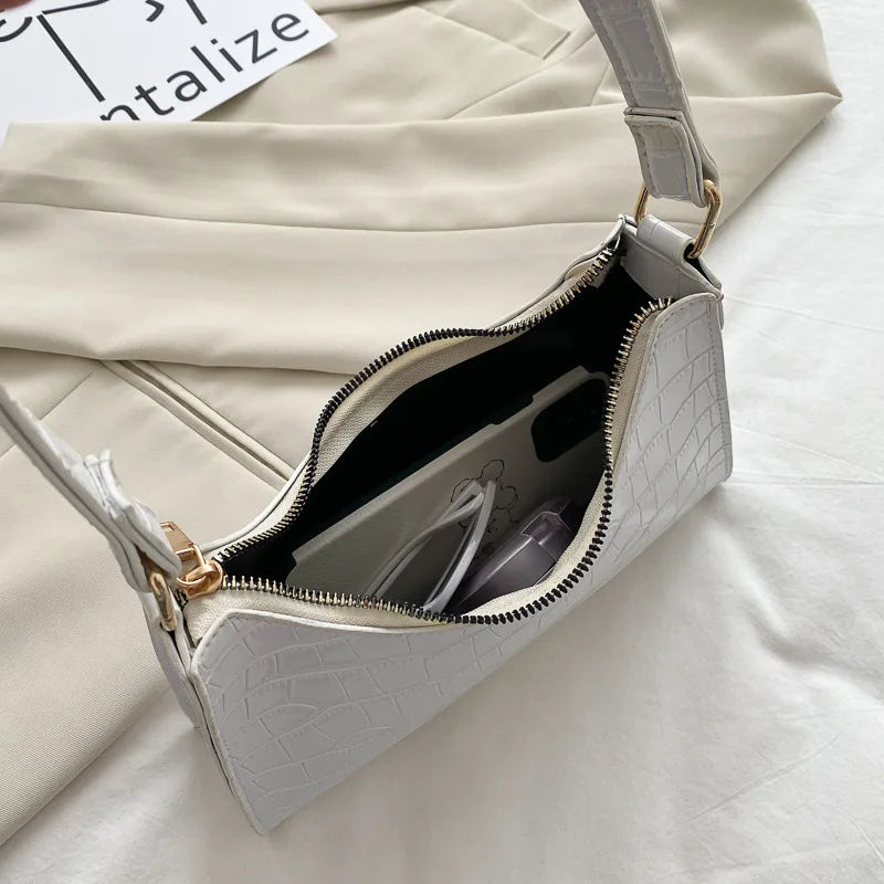 Bolso de Compras Retro y Casual para Mujer – Tote de Cuero PU con Cadena Elegante