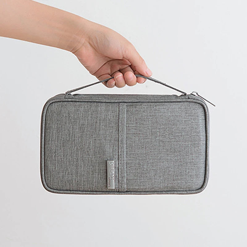 Cartera de viaje para pasaporte familiar, accesorios de viaje Unisex, estuche organizador de documentos impermeable, tarjetero de identificación