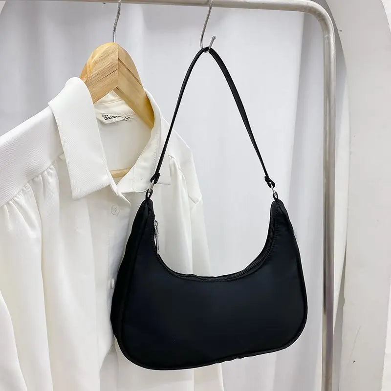 Bolso pequeño de nailon para mujer, bolsa de hombro, Simple, para verano