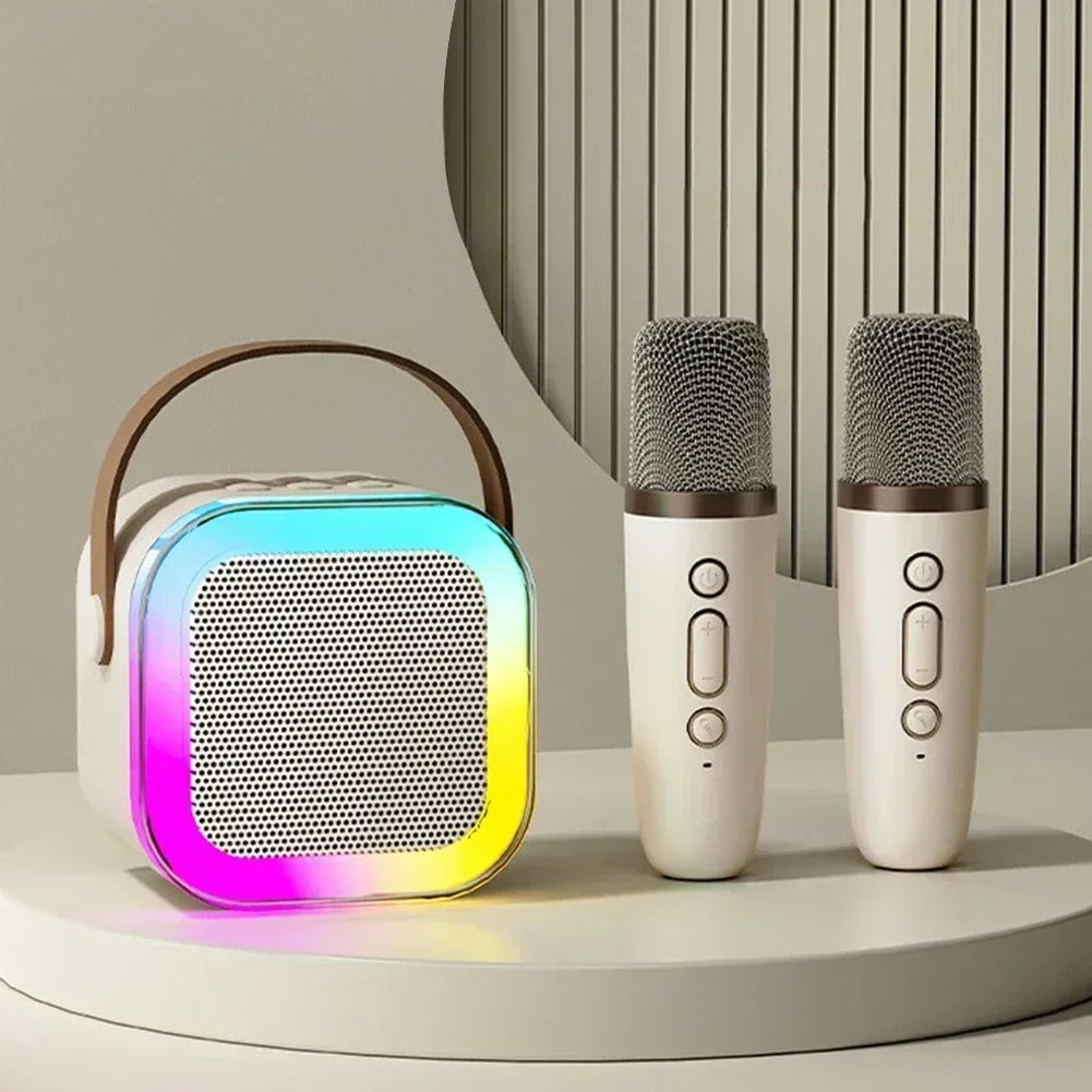 Máquina de Karaoke Bluetooth K12 Portátil - Sistema de Altavoces PA con 1-2 Micrófonos Inalámbricos | Regalos Perfectos para Niños y Familias