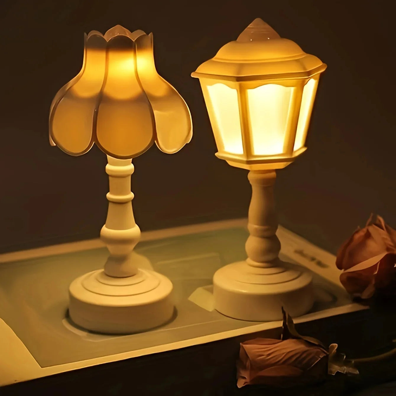 Lámpara de Mesa LED Recargable en Forma de Capullo Geométrico - Luz Nocturna Táctil para Dormitorio, Comedor y Decoración Moderna