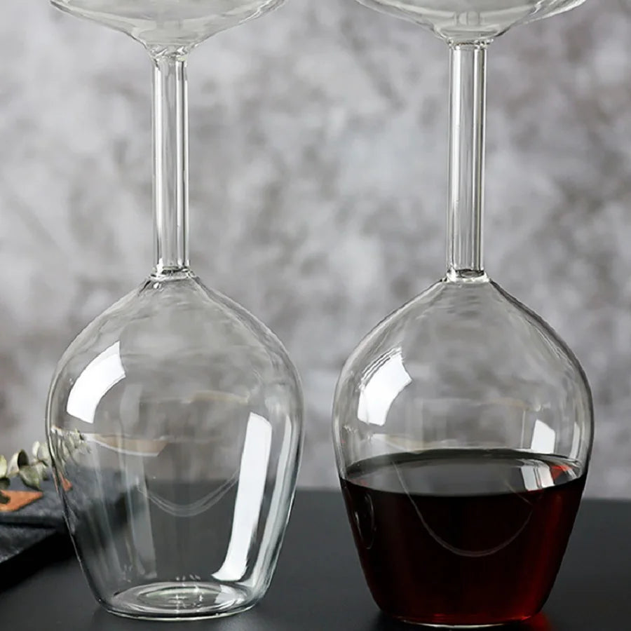 Copa de Vino Invertida 13.5oz | Regalo Único para Cócteles, Licores y Decoración de Bar en Casa