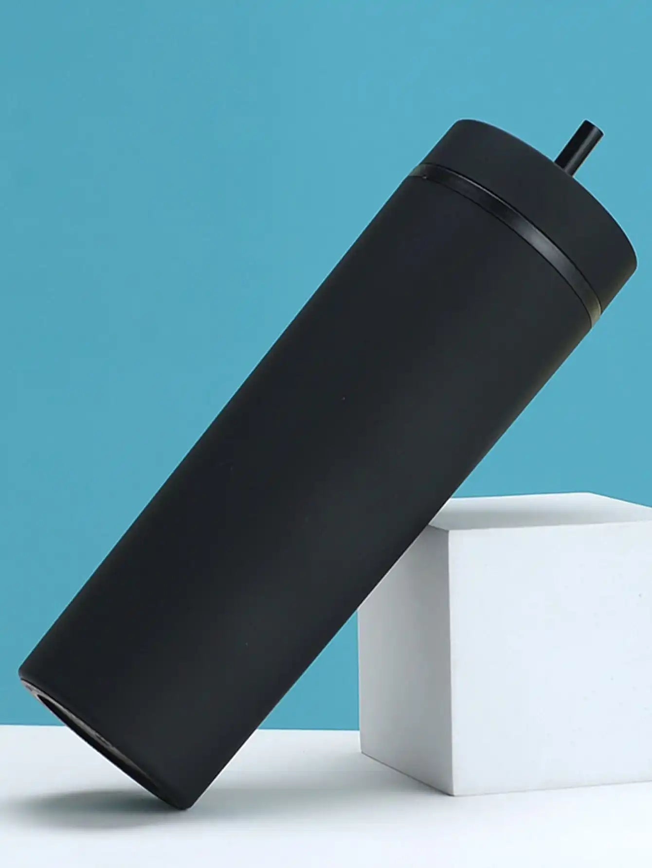 Vaso Tumbler con Tapa y Popote | Copa de Plástico Doble Capa para Jugos, Bebidas y Más | Regalo para Fiestas y Festivales