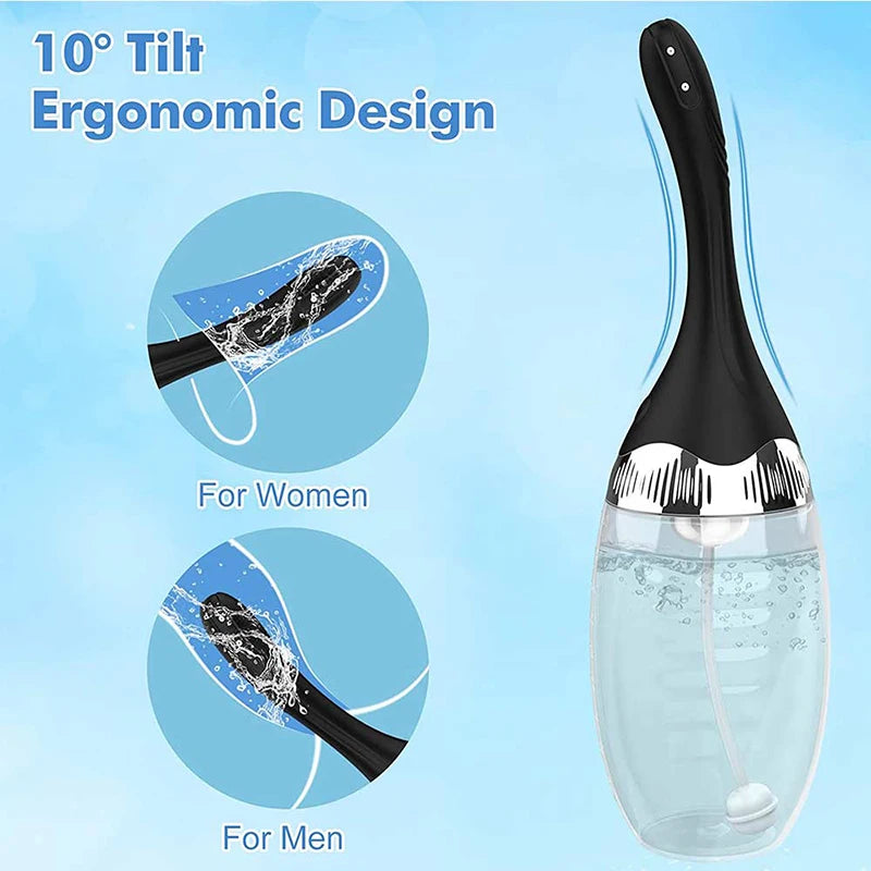 Limpiador de Enema Anal de Silicona con Bidé Eléctrico Automático: Bulbo de Enema con 3 Velocidades para Limpieza del Colon en Baño