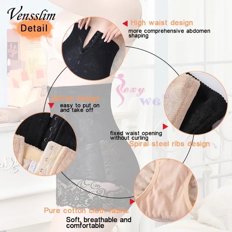 Faja Moldeadora de Cintura Alta para Mujer, Control de Abdomen y Reducción de Vientre, Cinturón de Cintura con Cremallera - Moldeador de Cuerpo y Faja Adelgazante