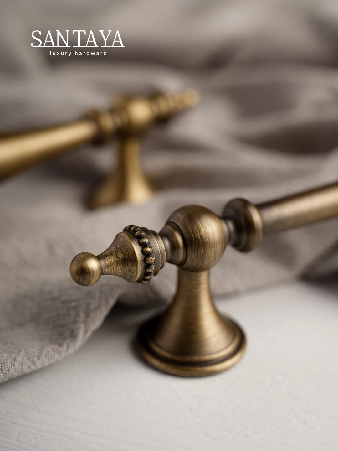 Manijas de Gabinete de Bronce SANTAYA – Tiradores Retro para Muebles y Puertas