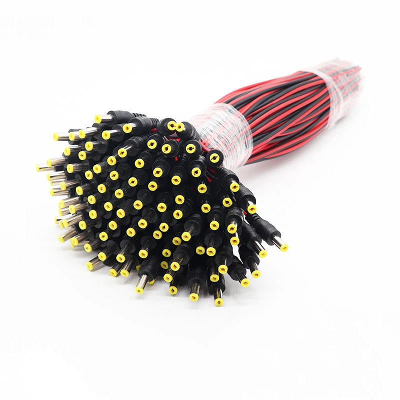 Cable de Alimentación Pigtail 12V DC para Cámara CCTV, 10 Piezas, Conector Macho y Hembra 5.5*2.1 mm
