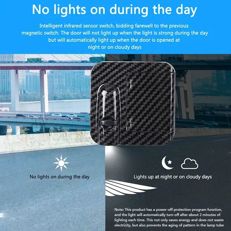 Luces de Bienvenida LED de Alas de Ángel para Puertas de Coche (2 piezas) – Proyector Inalámbrico de Logo HD