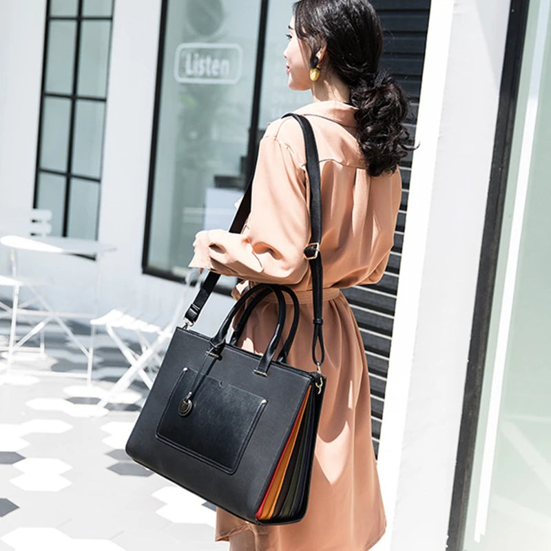 Maletín de Mujer OYIXINGER 2024 - Bolso de Hombro de Moda con Gran Capacidad para Laptop 13.3”