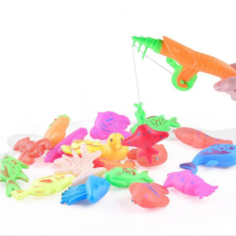 Juego de Pesca Magnética para Niños, Juguete de Agua con Caña de Pescar y Peces de Colores, Ideal para Baño y Piscina