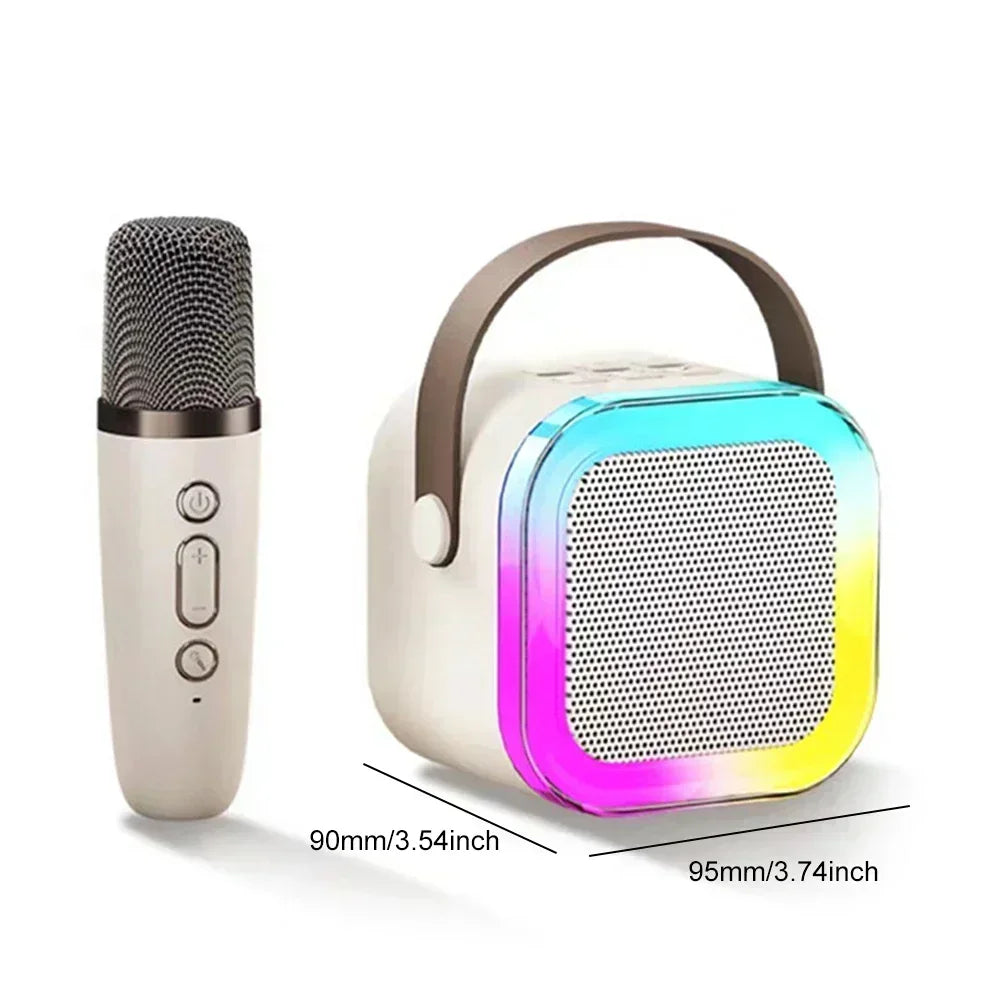 Máquina de Karaoke Bluetooth K12 Portátil - Sistema de Altavoces PA con 1-2 Micrófonos Inalámbricos | Regalos Perfectos para Niños y Familias