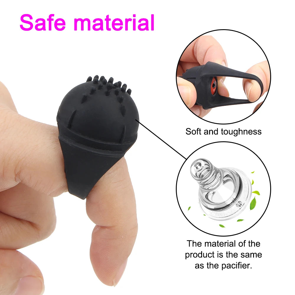 Vibrador de Dedo para Mujer | Estimulador Clitorial de 10 Velocidades | Juguete Erótico de Silicona para Masturbación Femenina | Estimulador de Punto G