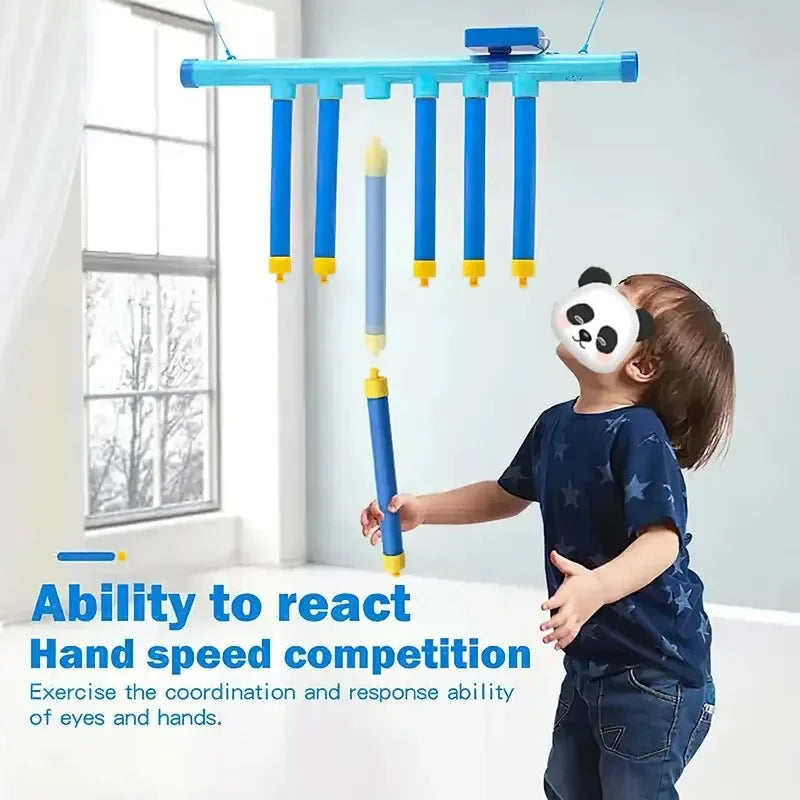 Juego de Palos que Caen para Niños, Juguete de Reacción Rápida y Coordinación, Entrenamiento Interactivo para Padres e Hijos