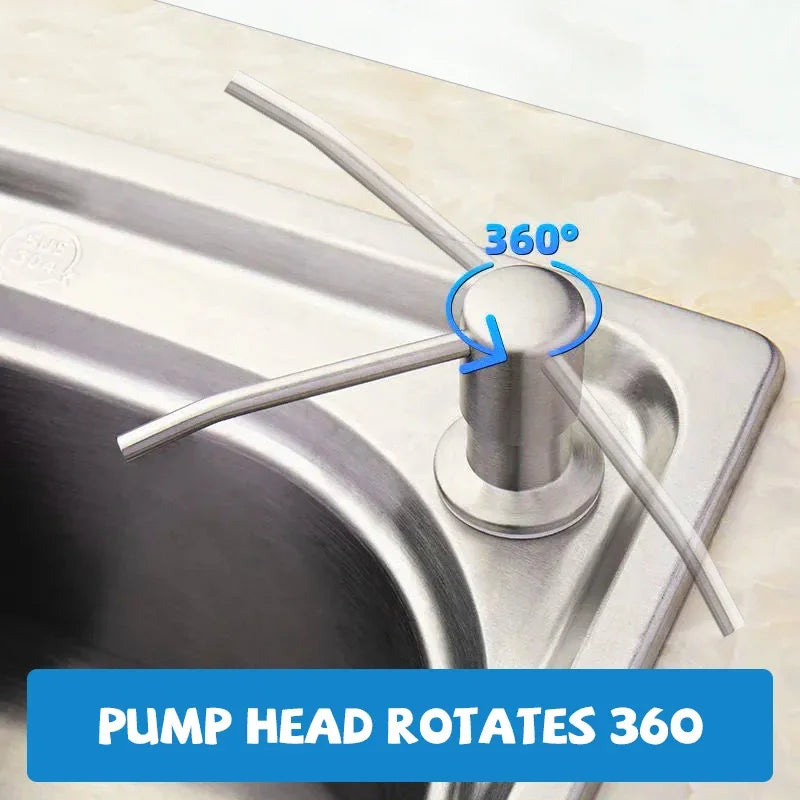 Dispensador de Jabón de Acero Inoxidable - 1/2 PCS para Cocina | Bomba Manual de Presión para Lavabo