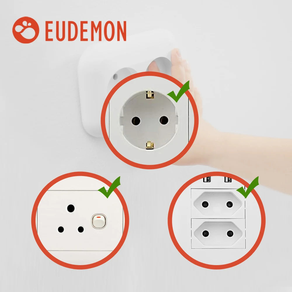 EUDEMON-toma de corriente Universal, Protector de seguridad antieléctrico para bebé, Protector de enchufe, 20 piezas