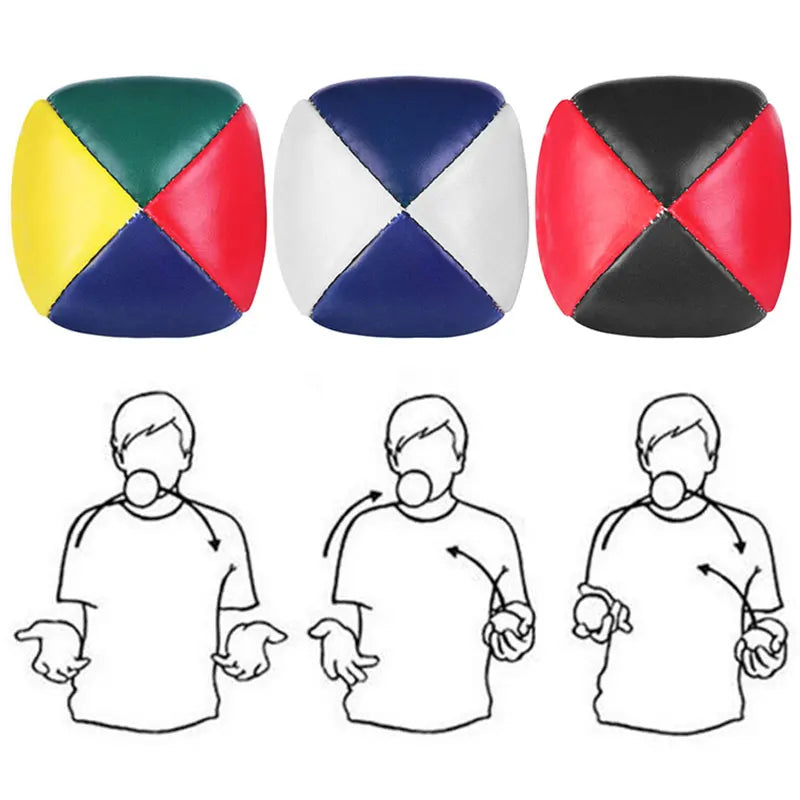 Juguetes de Circo para Niños y Adultos - Set de Pelotas de Malabares de 3-6 Piezas con Diseño de 4 Paneles