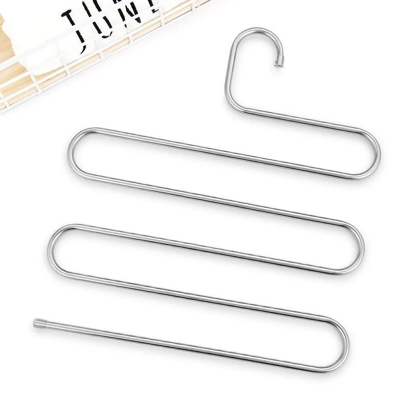 Perchero Multifuncional de 5 Capas Antideslizante para Pantalones | Rack de Almacenamiento de Ropa con Funciones Variadas