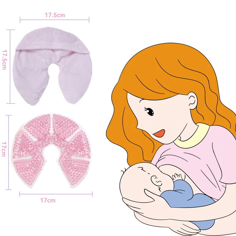 2 Piezas de Almohadillas Terapéuticas para Pechos | Almohadillas de Gel para Alivio de Dolor de Lactancia | Terapia Fría y Caliente | Reutilizables y Cómodas