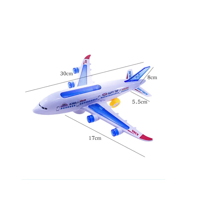 Avión de Juguete Infantil con Luces LED y Sonido – Modelo de Avión para Armar DIY, Juguete Eléctrico para Niños, Regalo de Cumpleaños para Niños