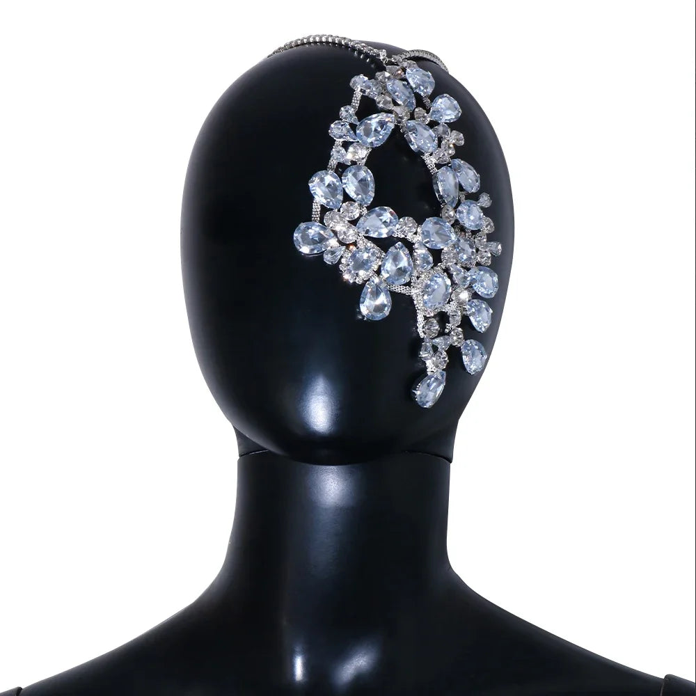 Máscara de Media Cara de Lujo para Mujeres - Accesorios de Baile Elegantes con Cristales para Halloween y Fiestas de Venecia
