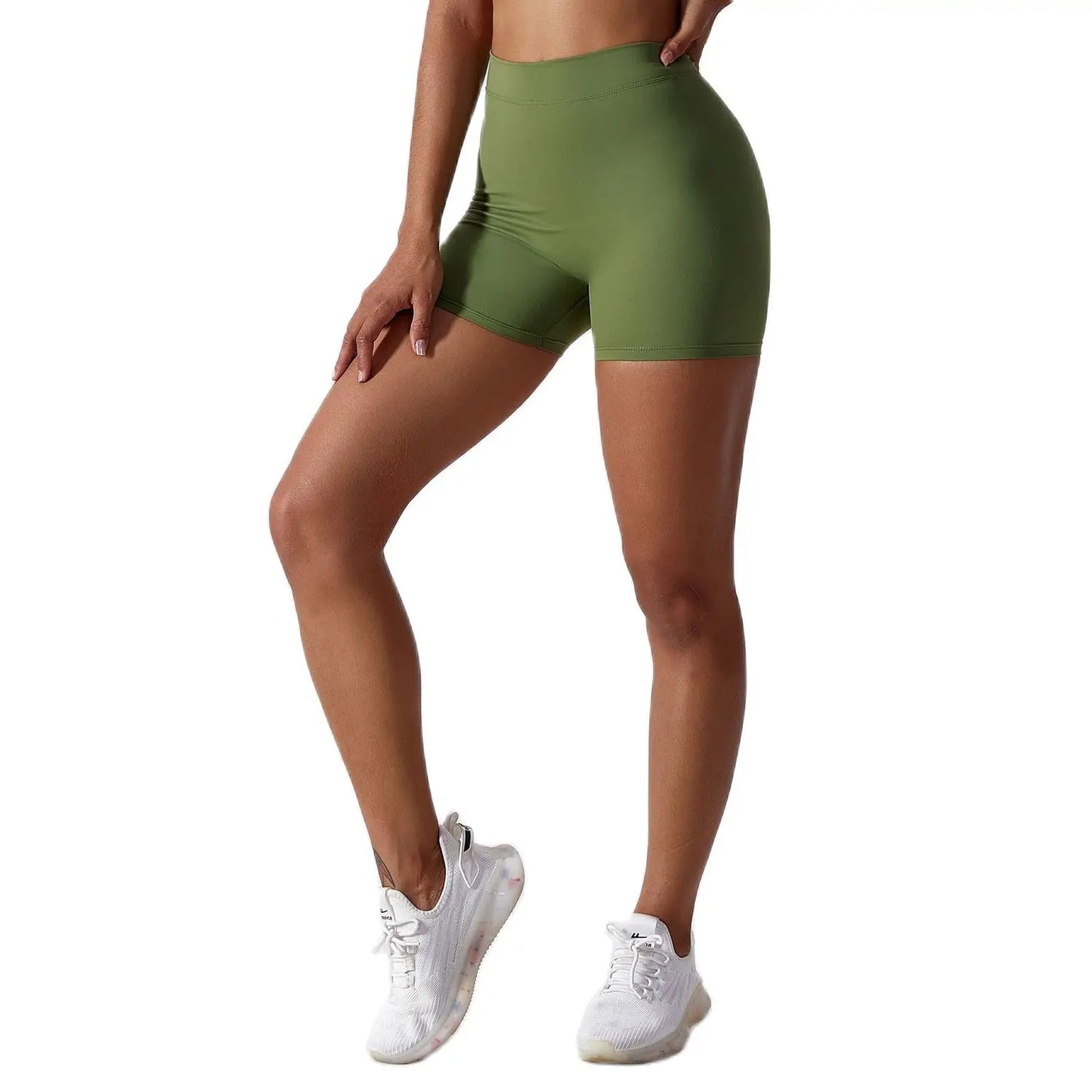 Pantalones Cortos de Yoga para Mujer, Mallas Cómodas de Cintura Alta, Realce de Glúteos, Gimnasio, Fitness, a Prueba de Sentadillas, Sensación Desnuda