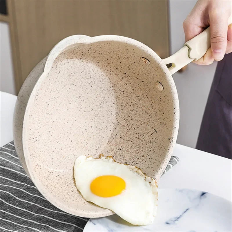 Sartén profunda antiadherente de piedra Maifan duradera, ollas de cocina para panqueques, bistec para el hogar, sartén, cacerola, utensilios de cocina, sartén Wok