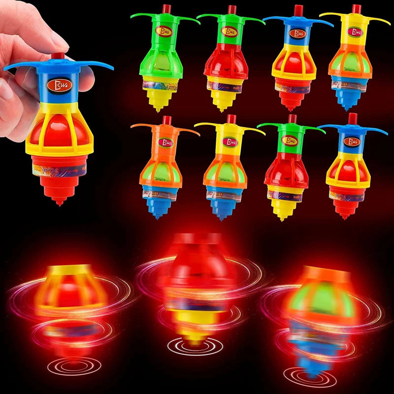 5/10pcs Juguetes Giratorios Brillantes para Niños - Regalos para Fiestas de Cumpleaños, Sorpresas para Invitados, Relleno de Bolsas de Regalo de Navidad
