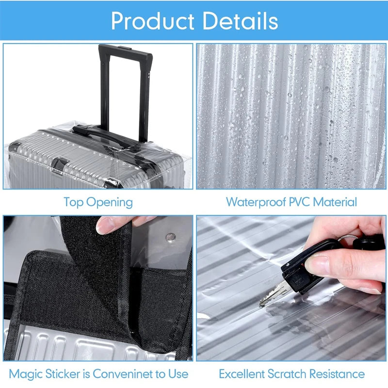 Funda Protectora Transparente para Maleta – Impermeable y Resistente al Polvo