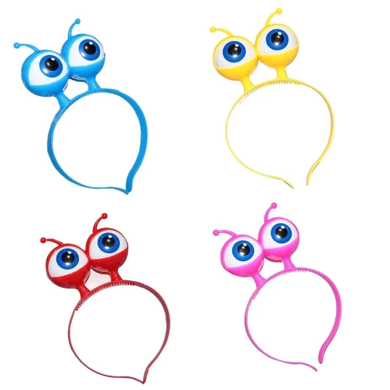 Diadema LED de Ojos de Alienígena – 6 Piezas de Accesorios Brillantes para Fiestas, Navidad y Más